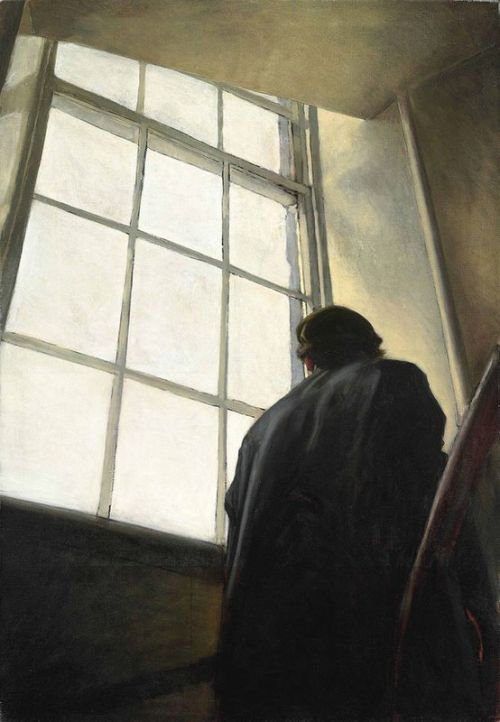 Stephen Conroy Man In Stairs C.a. 1993 canvas print