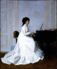 Stevens Alfred Eva Gonzales At The Piano 1879