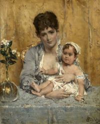 Stevens Alfred Mother And Child Ca. 1875 80