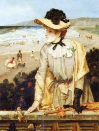 Stevens Alfred Young Woman On The Beach Or La Parisienne