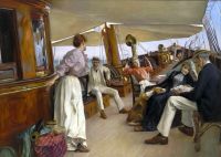 Stewart Julius Leblanc On The Yacht Namouna Venice 1890 canvas print
