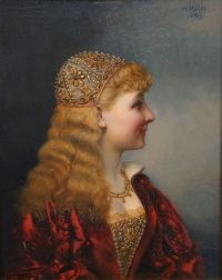 Stifter Moritz Profile Of A Young Lady 1889 1 canvas print