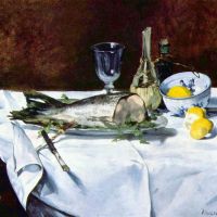 Still Life With Salmon By Manet