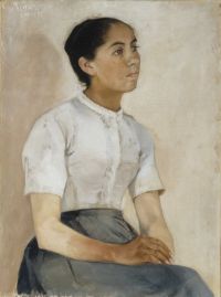 Stjernschantz Beda Girl Sitting 1892 canvas print