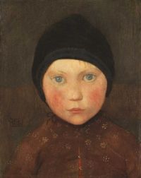Stokes Adrian Scott Kopf eines Kindes Ca. Leinwanddruck von 1901