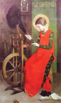 Stokes Adrian Scott St. Elizabeth Of Hungary Spinning For The Poor 1895 canvas print