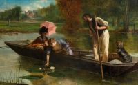 Stone Marcus A Pleasant Spot On The Thames 1863 canvas print