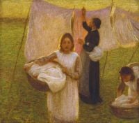 Stott Of Oldham William Washing Day 1899 canvas print