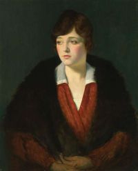 Strang William Porträt einer Dame Ca. Leinwanddruck von 1919