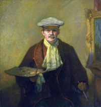 لوحة Strang William Self Portrait 1919 مطبوعة على القماش