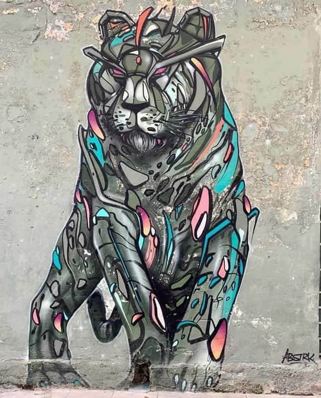Tableaux sur toile, reproduction de Street Art Abstract Tiger