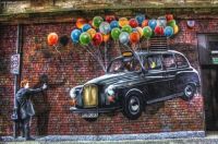 Street Art Ballon Bentley canvas print