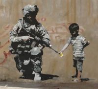 Street Art Banksy Friedenssoldat