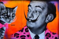 Street Art Dali und die Katze