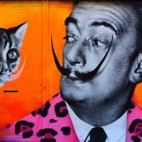 Arte callejero Dalí y el gato