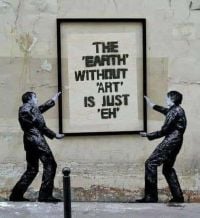 Street Art Earth Without Art canvas print