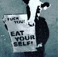 فن الشارع تأكل نفسك