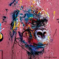 Street Art King Kong-spray