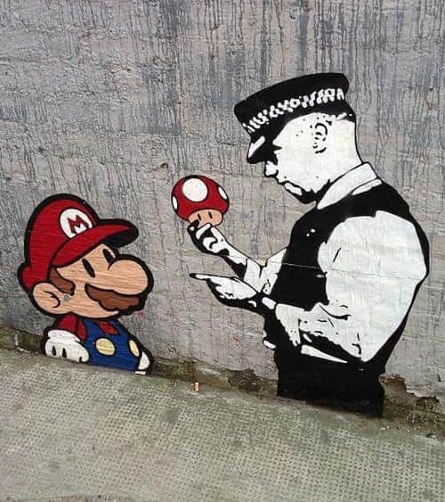 Street Art Mario Got Caught
