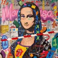 Straatkunst Mona Lisa Pop