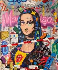 Straßenkunst Mona Lisa Pop