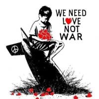 Arte callejero Necesitamos amor, no guerra