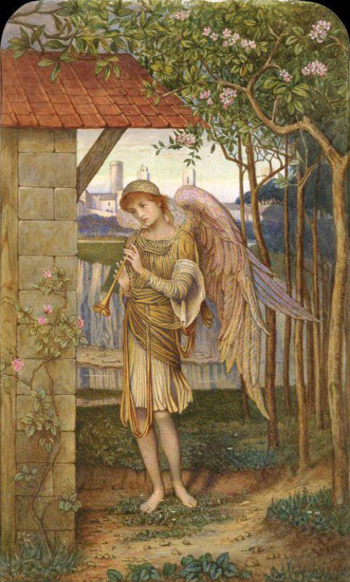 Strudwick John Melhuish An Angel From A Golden Thread Ca. 1885 canvas print