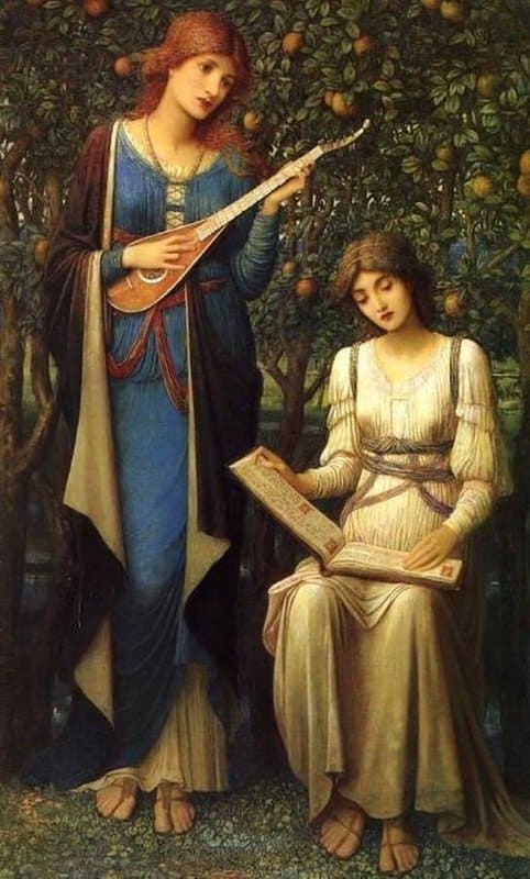Strudwick John Melhuish When Apples Were Golden And Songs Were Sweet But Summer Had Passed Away Ca. 1906 canvas print