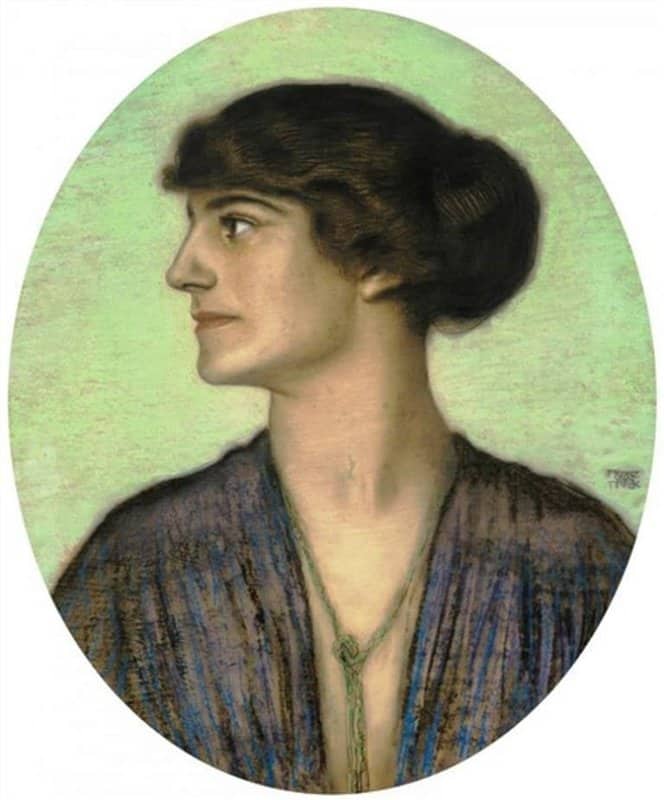 Stuck Franz Von Portrait Of A Lady In Profile canvas print