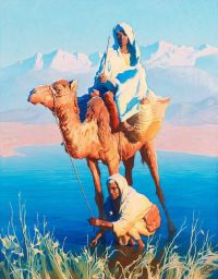 Styka Adam Camel Rider canvas print