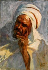 Styka Adam Man In A White Turban canvas print