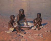 Styka Adam Mother And Children By The Nile