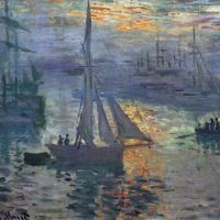 Zonsopgang op zee door Monet