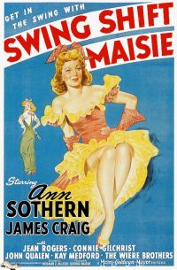 Swing Shift Maisie 1943 Movie Poster stampa su tela