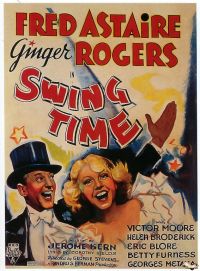 Swing Time 1935 Movie Poster stampa su tela