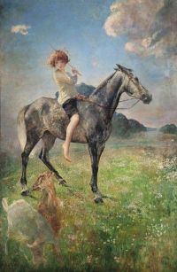 Swynnerton Annie Louisa Equestrian Portrait Of Lady Mercy Marter Daughter Of Frances Countess Of Warwick 1920