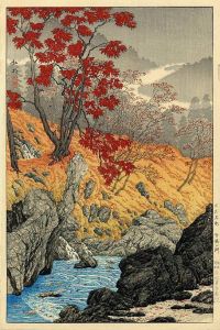 Takahashi Shotei Nembutsu Pool Nikko In Autumn canvas print