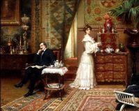 Tanoux Henri Adrien Taking Tea 1904 canvas print
