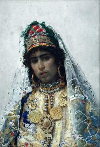 Tapiro Y Baro Jose Berber Bride Ca. 1896 طباعة قماش