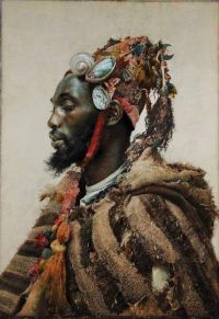 Tapiro Y Baro Jose Moor In A Headdress canvas print