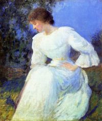 تاربيل إدموند تشارلز فتاة باللون الأبيض 1897 99 لوحة مطبوعة