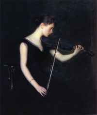 Tarbell Edmund Charles Girl With Violin canvas print