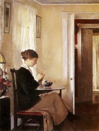 Tarbell Edmund Charles Josephine Knitting 1916