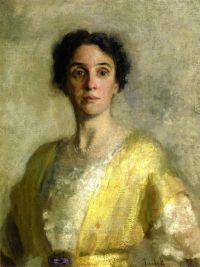 Tarbell Edmund Charles Lady In Yellow canvas print