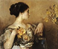 Tarbell Edmund Charles Lady With A Corsage 1911 canvas print