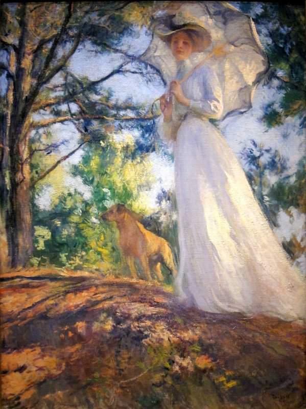 Tarbell Edmund Charles On Bos N S Hill 1901 canvas print