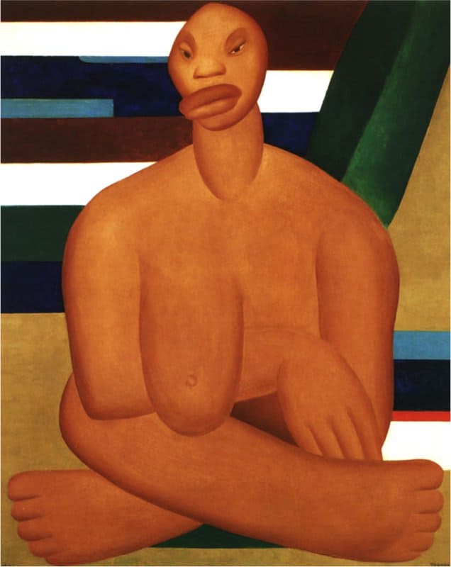 Tableaux sur toile, reproduction de Tarsila Do Amaral A Negra - 1923