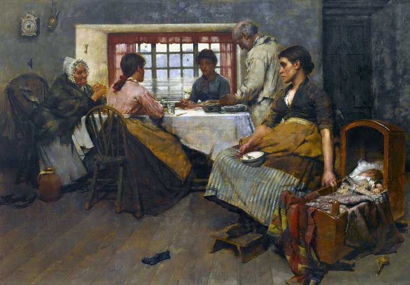 Tayler Albert Chevalier Bless O God These Thy Gifts To Our Use 1887 canvas print
