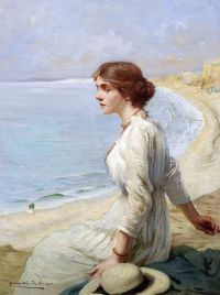 Tayler Albert Chevalier Girl Looking Out To Sea 1918