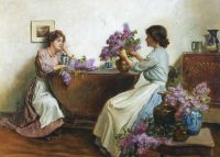 Tayler Albert Chevalier Women Arranging Flowers 1906